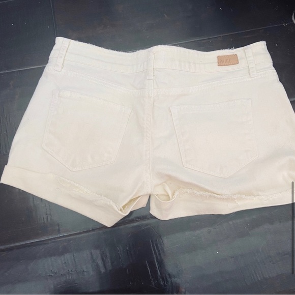 PAIGE deconstructed Jimmy Jimmy white denim Short - Picture 6 of 14